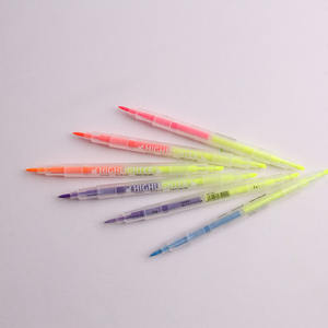 INTERWELL HM660 6 couleurs, surligneurs doux à double extrémité, couleur douce pour le dessin, protection des yeux, <span class=keywords><strong>surligneur</strong></span> mignon - Product Image 1