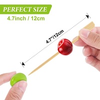 Brochettes jetables en bambou Teppo pour barbecue, personnalisables avec logo, pour kebab et autres aliments