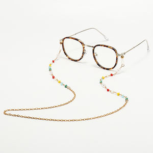 Mode Y2k Style <span class=keywords><strong>bijoux</strong></span> cou <span class=keywords><strong>lunettes</strong></span> <span class=keywords><strong>cordon</strong></span> lanière chaîne verre cristal perlé métal masque du visage chaînes sangle <span class=keywords><strong>cordon</strong></span> - Product Image 6