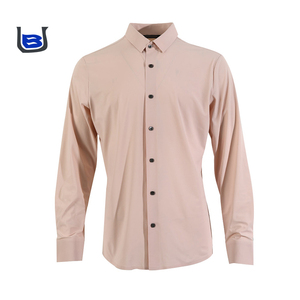 Camicia da uomo Casual traspirante a maniche lunghe con risvolto tinta unita a spalla per la primavera autunno/inverno stile formale personalizzabile - Product Image 2