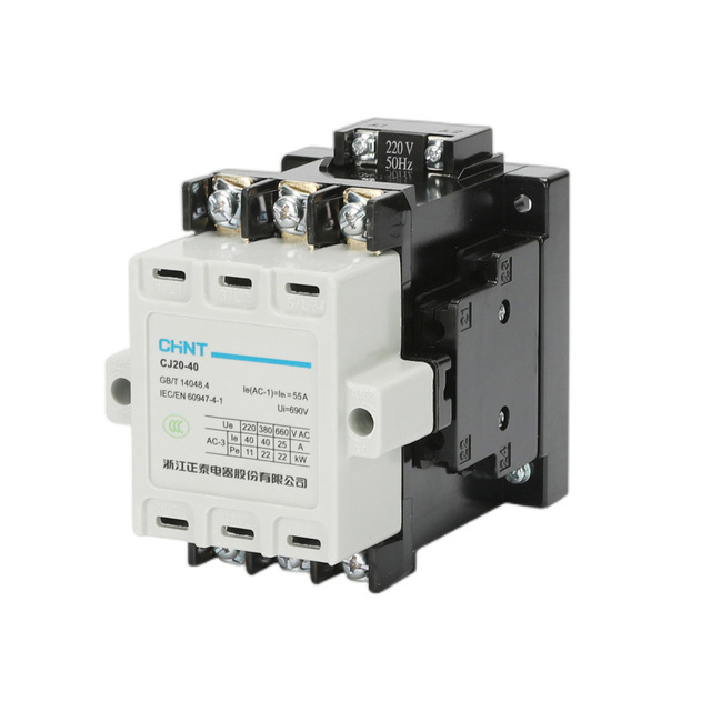 AC Contactor CJ20 2 Normally Open 2 Normally Closed Low Voltage Three-phase 380 Original Genuine Chint