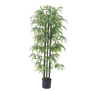 <span class=keywords><strong>Bonsaï</strong></span> en pot de plantes vertes, feuilles de bambou artificielles, arbre pour décoration intérieure, <span class=keywords><strong>prix</strong></span> d'usine - Product Image 1