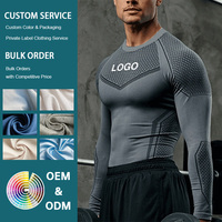 Prix d'usine, logo personnalisé, haut de yoga, compression élevée, coupe athlétique, vêtements de sport performants, t-shirt de sport pour homme