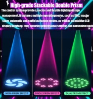 250W Moving Head LED Bühnenlicht Beam Spot RGB 9000K IP33 Ra80 Aluminiumgehäuse 22-Kanal DMX512-Steuerung 7 Feste Gobos Garten-Thema