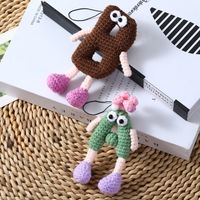 Emotionele gehaakte sleutelhangers handgemaakt mini grappige komkommer cadeau onder de 1 dollar gehaakte cadeaus emotionele fruitjes