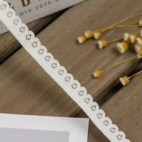 Bande élastique picot en nylon/spandex haute élasticité de 1 cm, résistante à l'usure, pour sous-vêtements et sangles de vêtements