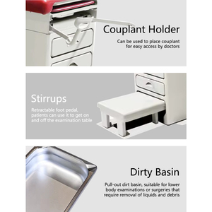 Sillón <span class=keywords><strong>de</strong></span> Examen Ginecológico Manual con Cajones, Económico, para Clínicas Pequeñas, Suministro al por Mayor - Product Image 5