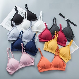 Confortevole Donne Colorato <span class=keywords><strong>Reggiseno</strong></span> <span class=keywords><strong>Senza</strong></span> Chiusura Sottile Imbottito Triangolo Bralette