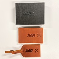 Set Hadiah Dompet Paspor & Label Bagasi Kulit Asli Full Grain Kustom, Hadiah Perjalanan Korporat Premium, Obral Grosir