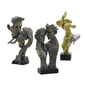 [Special Offer] Retro <b>Ornament</b> <b>Couple</b> Character Sculpture Epoxy Resin Customized Light Luxury Art Bar <b>Ornaments</b> Home Decor - Product Image 1