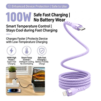 Câble magnétique auto-enroulable 100W en cuivre pur, cordon de charge rapide et de transfert de données, fil tressé anti-emmêlement pour téléphone et ordinateur portable