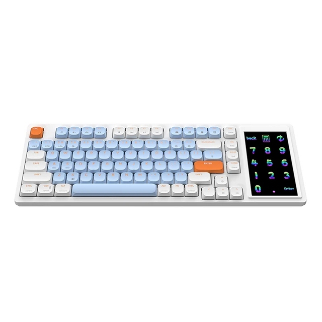 Ajazz AKP815 75% Gasket-mounted Low-profile Mechanical Keyboard with Customizable Touch Screen