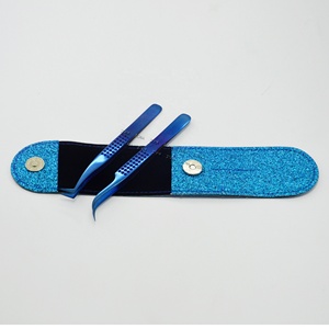 2 Pcs Pince à cils magnétique à boutons Volume Fiber Tips for Personal Use Eyelash Tweezer Gold Plasma Eyelash Tweezer - Product Image 5