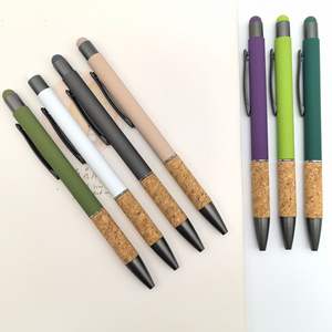 قلم 2 في 1 من المعدن ذو المقبض الناعم الصديق الصديق مع خشب k لرأس القلم بشعار مخصص هدية أعمال عالية الجودة - Product Image 3