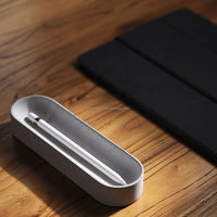 Boîte de rangement ronde en béton personnalisée, matériau en ciment écologique, support de stylet pour iPad, décoration d'intérieur