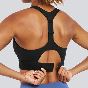 Soutien-gorge de sport à dos nageur à impact élevé, bretelles réglables, avec coussinets amovibles pour femmes, fabrication OEM personnalisée - Product Image 4