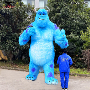 Customized Blue Color Fur Carton <strong>Character</strong> Animatronic <strong>Robot</strong> Carton Model for Indoor - Product Image 1