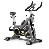 Sepeda Statis Rangka Baja 6KG Flywheel, Kompatibel dengan Aplikasi, Speaker, LCD, Kecepatan, Jarak, Kalori, ODO, Detak Jantung, 120KG, Sepeda Spinning