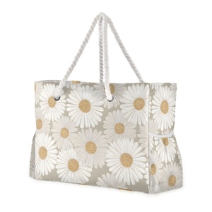 Customized <b>Large</b> Capacity Women <b>Beach</b> Tote <b>Bag</b> Natural Color Rope Handle <b>Beach</b> Tote <b>Bags</b> for Swimming & Spring Vacations Travel - Product Image 2