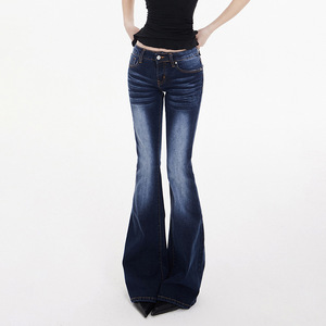 Quần Jeans ống loe - Medium Blue Low Waist Flared Jeans - LIBÉ 5191 – LIBÉ