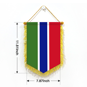 <span class=keywords><strong>Bandera</strong></span> de <span class=keywords><strong>Gambia</strong></span>, <span class=keywords><strong>bandera</strong></span> horizontal roja, azul, verde, diseño de borde blanco de 20*30cm, que fluye desde la Unión Soviética hasta África occidental - Product Image 1