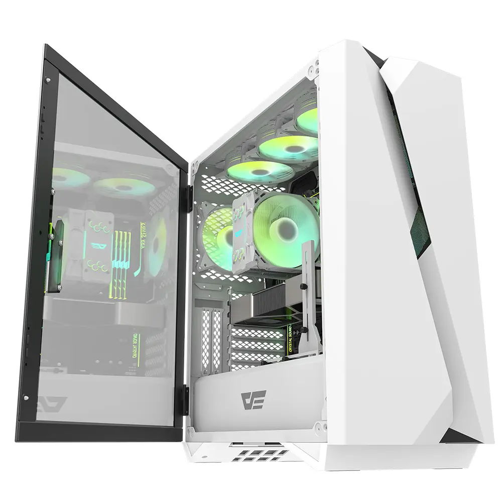 darkFlash ATX Computer Case Newly Listing Luxury Style Top Input and Output Layout with Great Expandability High Compatibility