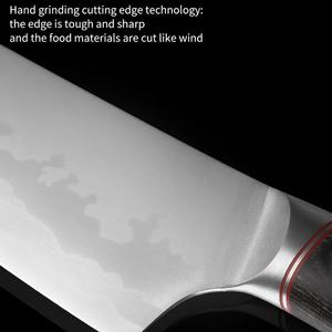 Juego de cuchillos de cocina de acero inoxidable de alto carbono <span class=keywords><strong>Parker</strong></span> con mango de madera para chefs y panaderos Logotipo personalizado para cortar tallado - Product Image 3