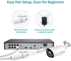 Caméra CCTV intelligente OEM 12MP, vision nocturne couleur, caméra PoE, microphone intégré, détection humaine, sécurité domestique - Product Image 2