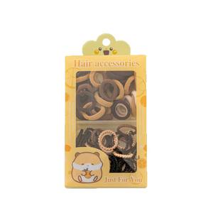 Nouvel ensemble de cordes et anneaux pour cheveux en caoutchouc pour enfants, petite boîte, haute élasticité, sans dommage pour les cheveux, bijoux pour enfants - Product Image 5