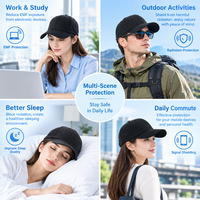 Casquette de baseball unisexe avec doublure en fibre d'argent pour la protection contre les radiations EMF, chapeau de protection anti-ondes électromagnétiques 5G WiFi RF