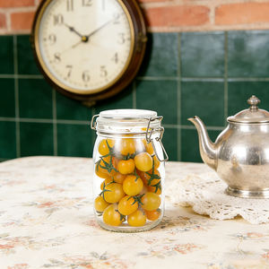 चौड़ा मुंह ग्लास क्लिप शीर्ष मासन जार ग्लास जार है जिसमें हिंग सील एयरटाइट ढक्कन - Product Image 2