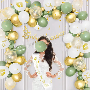 JYAO-Ballon de bain en aluminium vert clair pour bébé, ballon de décoration pour fête prénatale et anniversaire - Product Image 2