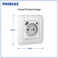 Prises murales de haute qualité 220V Europe PC 10A/16A avec USB et Type-C 20W à charge rapide pour la maison et les hôtels, 250V Max, double pôle