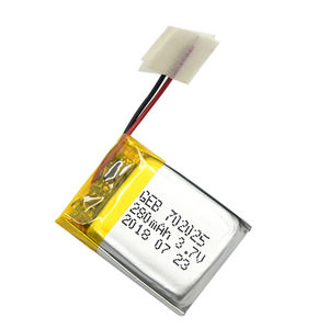 Lithium-ion battery 300 mAh Li-polymer battery <strong>3</strong>,7 V 702025 v 280mAh Li-polymer battery pack for headset - Product Image 3