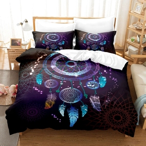 Usine directe personnalisé 3D numérique imprimé Dreamcatcher ensemble <span class=keywords><strong>de</strong></span> lit 90-120gsm Polyester 4 pièces <span class=keywords><strong>couette</strong></span> ensemble <span class=keywords><strong>de</strong></span> literie - Product Image 1