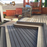 Planche de terrasse extérieure en bois composite WPC gaufrage 3d solide
