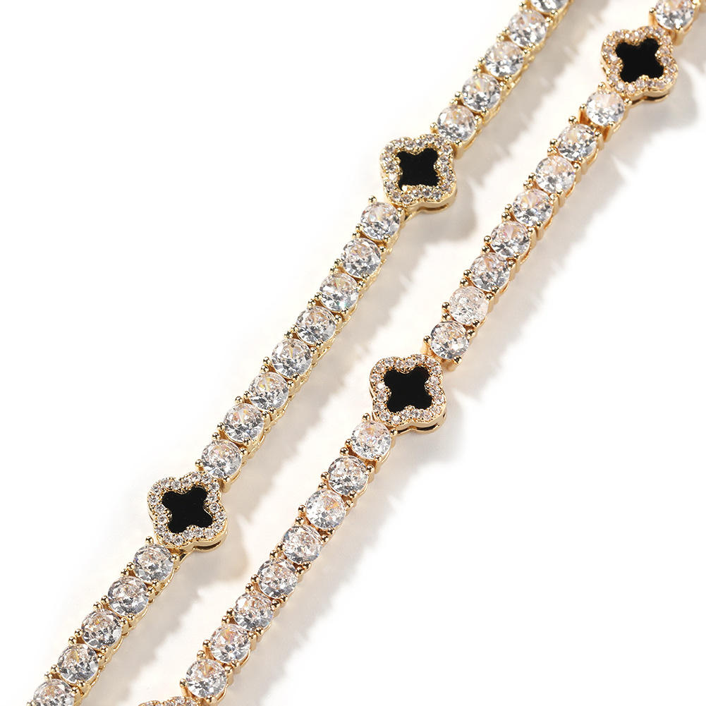 Gold black-6inch bracelet (about 15.2cm in length)
