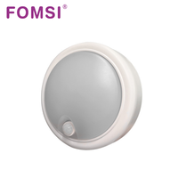 FOMSI 12W 24W Capteur de mouvement humain LED Plafonnier IP65 Applique murale extérieure Panneau de plafond rond Éclairage avec capteur PIR