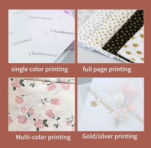Custom Wrapping Tissue <b>White</b> Kraft Sulfate 17g/30g/40g/70g Gold Printed Paper Packaging - Product Image 5