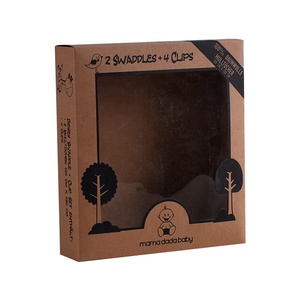 Cheap customize printed box packaging kraft paper box with window
