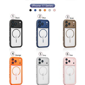 For Mobile <strong>Phone</strong> <strong>case</strong> 16 Skin-feel Ladder Two-in-one Magnetic Electroplated Buttons PC Anti-fall <strong>Cooling</strong> Waterproof Pure - Product Image 2