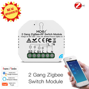 Mini DIY Zigbee 3.0 Z Sóng Thông Minh Ánh Sáng Chuyển 2 Gang 1/2 Way Mô-đun Cuộc Sống Thông Minh/Tuya Không Dây Điều Khiển Từ Xa Hỗ Trợ Amazon Alexa - Product Image 3