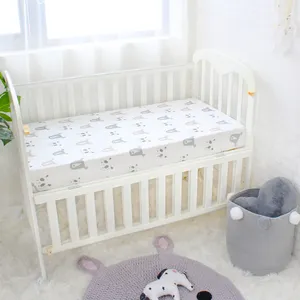 Großhandel Jersey Baumwolle Tier gedruckt Babybett angepasst Stuben wagen Bettlaken-Sets