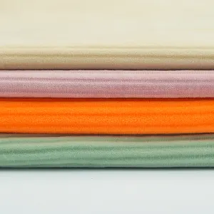 Kingcason Good Hand-Feeling One Side Custom Color Striped Velvet 160CM 260GSM Supersoft Fleece Fabric For Clothes