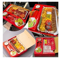 Maßgefertigte Halal Shawarma Verpackung für Takeaway, Hähnchen-Pommes-Mandi-Biryani-Reis-Box mit Trennwand, Einweg-Papier-Lebensmittelbehälter