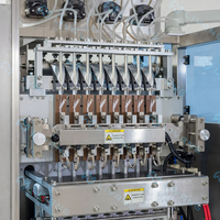 Machine de remplissage verticale multi-lignes à grande vitesse contrôlée par servomoteur pour sachets de liquide et bâtonnets de bain de bouche