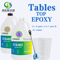 Table en résine époxy commerciale, polissage de meubles en bois, résine époxy de haute qualité, vente en gros