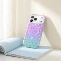 Coque magnétique pour iPhone 18 d'Apple avec motif à pois dégradé, iPhone 17 Pro Max avec finition texturée au laser 16 15 14