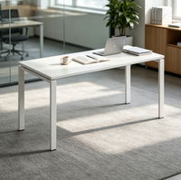 Bureau de personnel modulaire blanc moderne et durable avec cloison amovible, design écologique pour plusieurs postes de travail