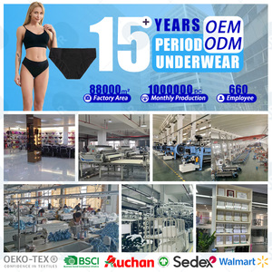 Di alta qualità a tre strati a prova di periodo di cotone organico biancheria intima mestruale per le donne elegante con fiocco mutandine di bambù vita sottile - Product Image 3